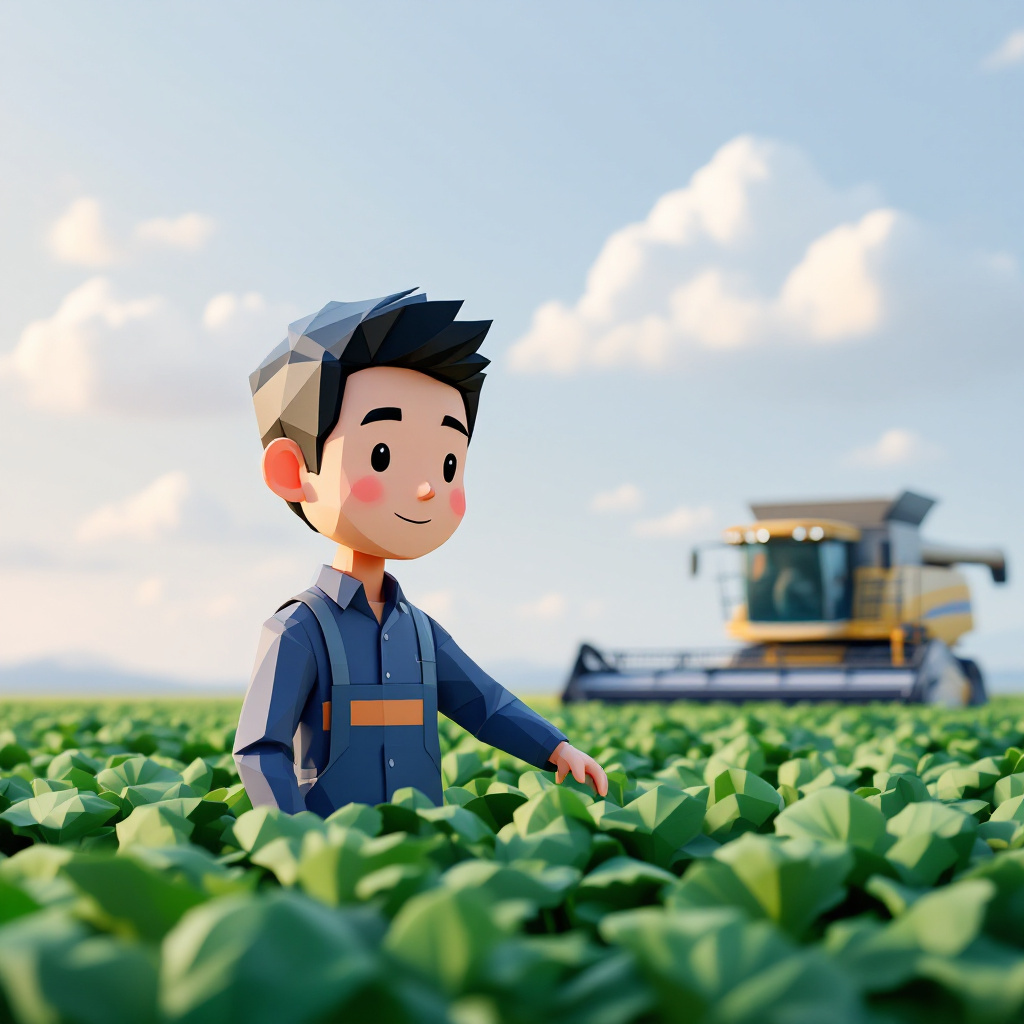 畑作経営者(独立就農)のキャラクターイラスト
