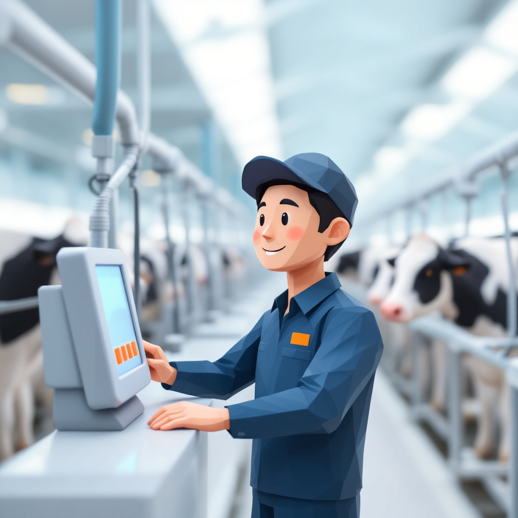 酪農経営者のキャラクターイラスト