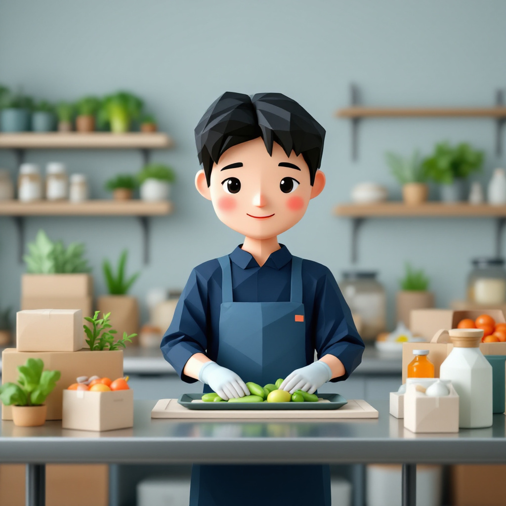 6次産業化プロデューサーのキャラクターイラスト
